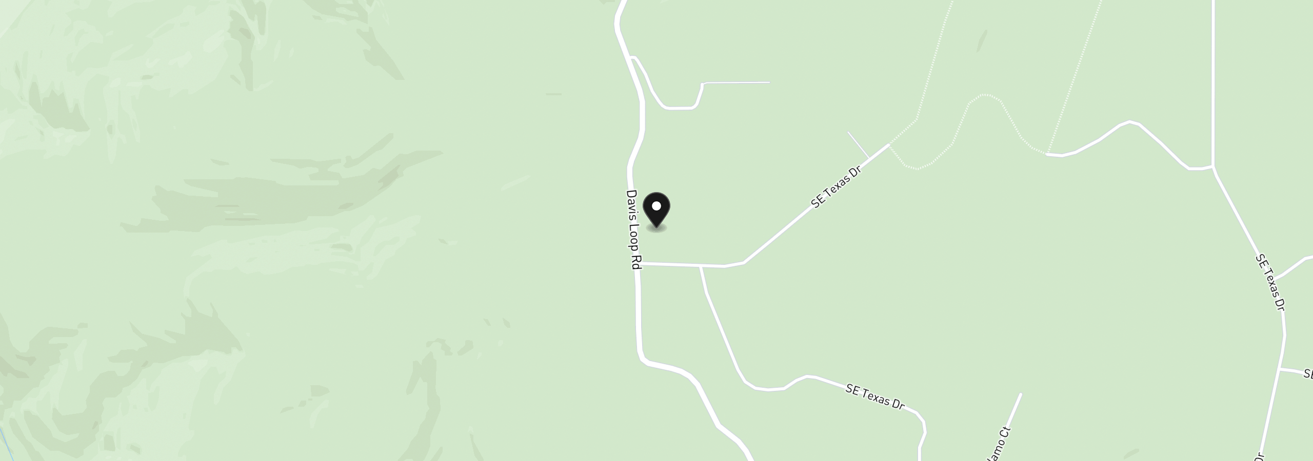 Map showing the location of 1305 SE Texas Cir, Prineville, OR 97754