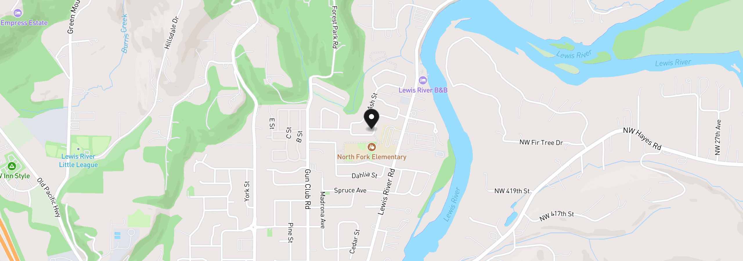 Map showing the location of 2209 Statesman Dr Lot 70, Woodland, Wa 98674