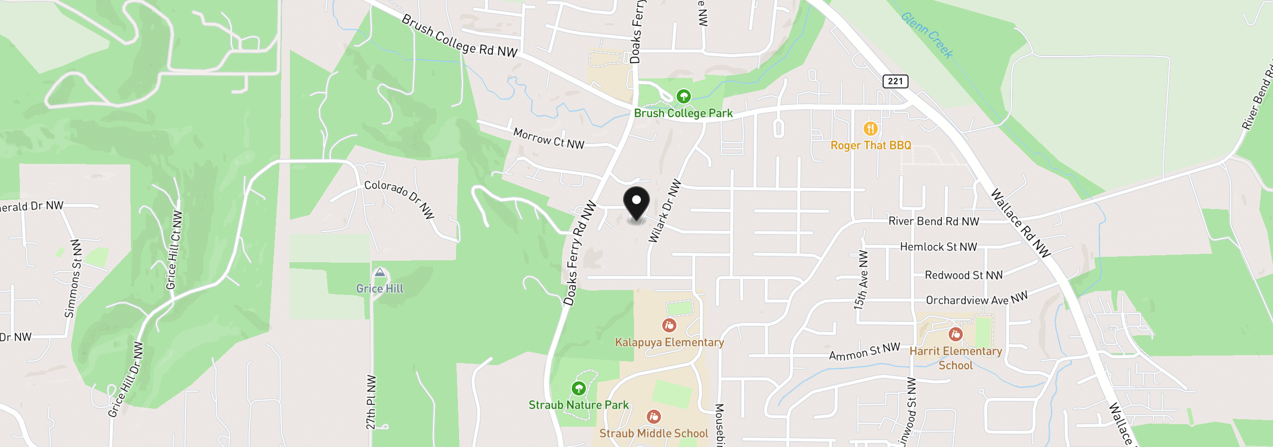 Map showing the location of 2033 West Park Ct NW, Salem, OR 97304