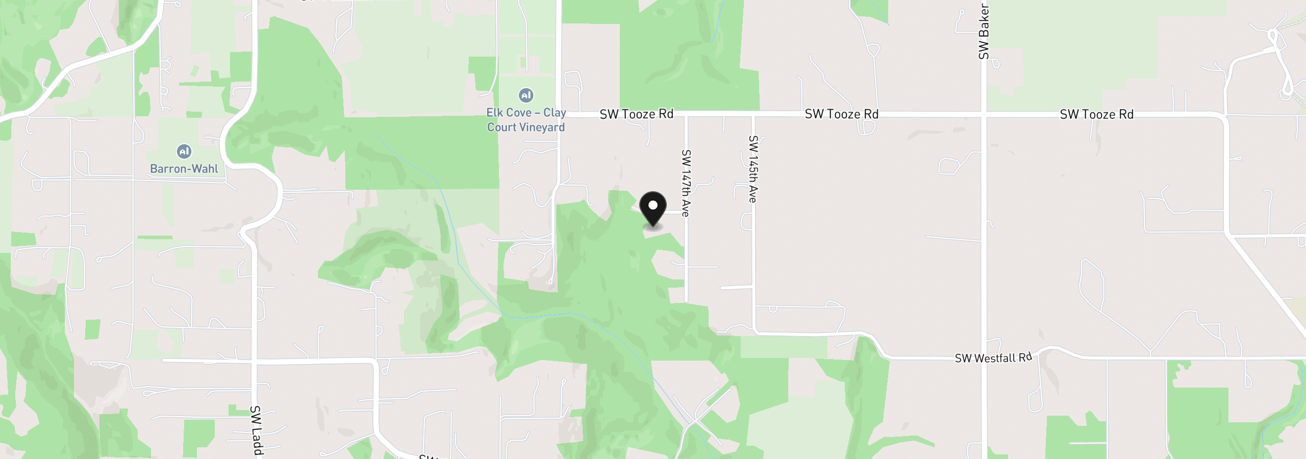Map showing the location of 14850 SW Glade Ln, Sherwood, OR 97140