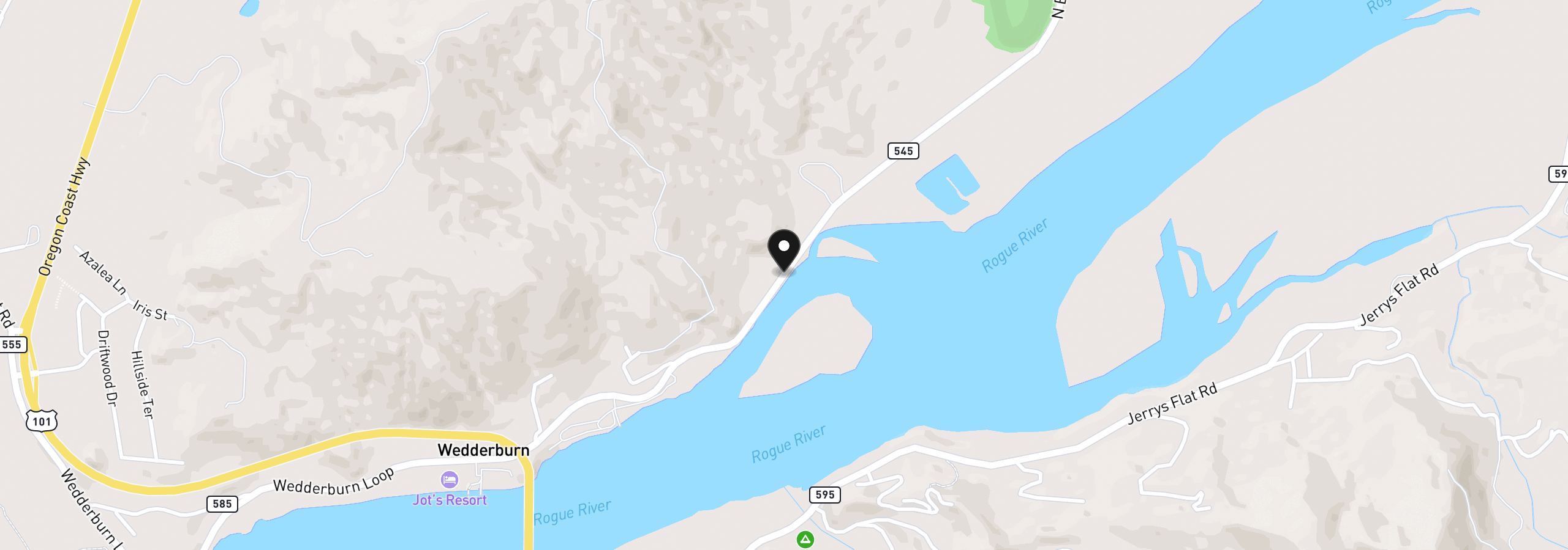 Map showing the location of 94045 Tara Way, Gold Beach, OR 97444