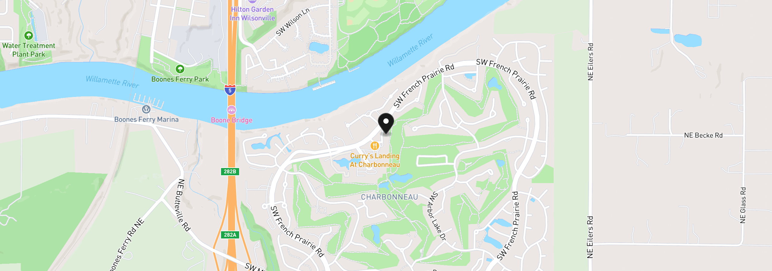 Map showing the location of 31782 SW Fairway Village Loop, Wilsonville, OR 97070