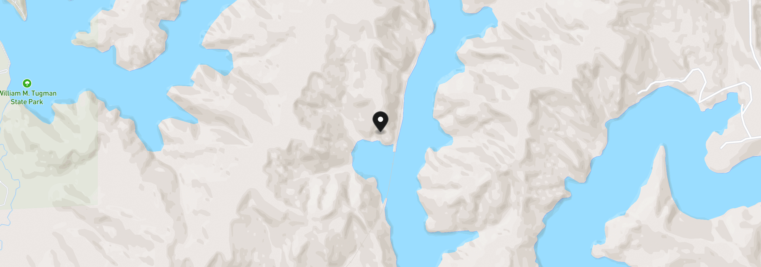 Map showing the location of 0 N Tenmile, Lakeside, OR 97449