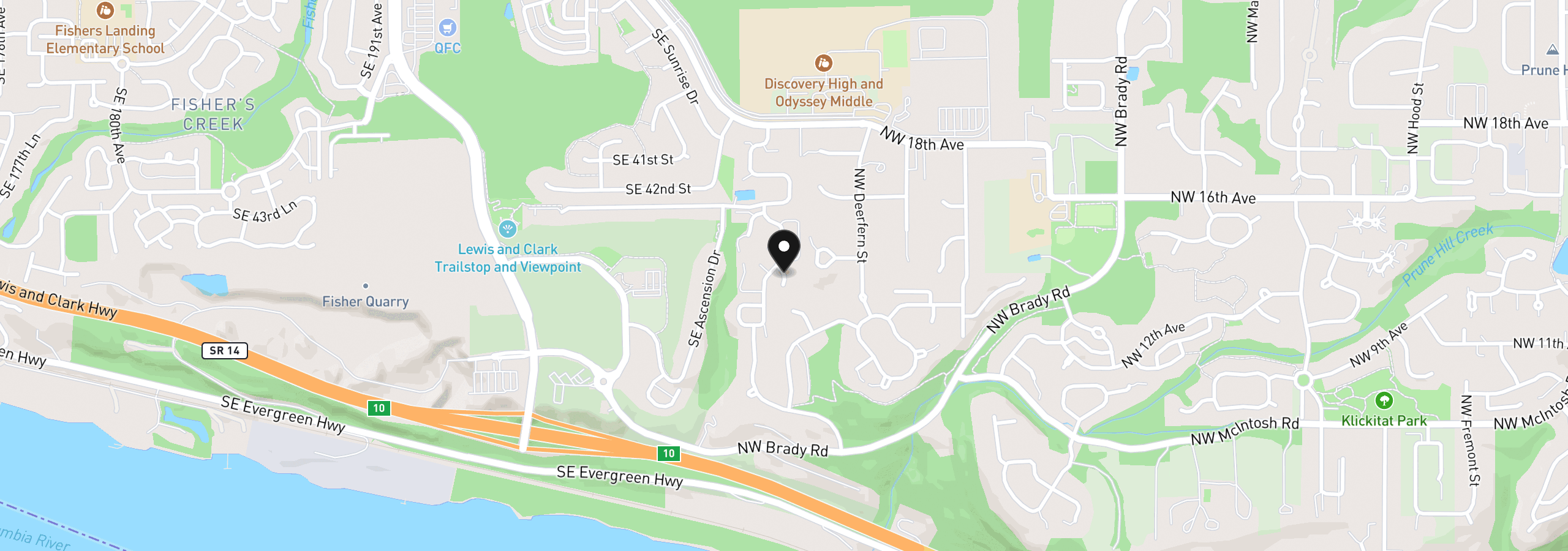 Map showing the location of 3003 NW 13th Cir, Camas, Wa 98607