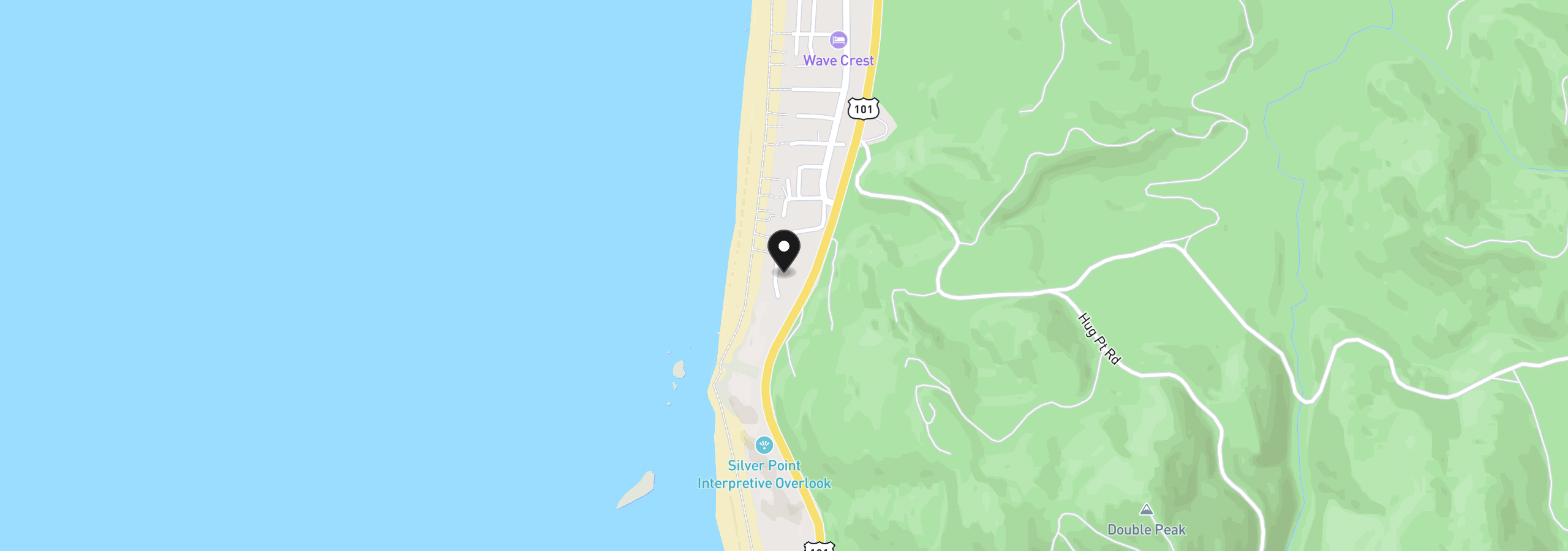 Map showing the location of 4663 Logan Ln, Cannon Beach, OR 97110
