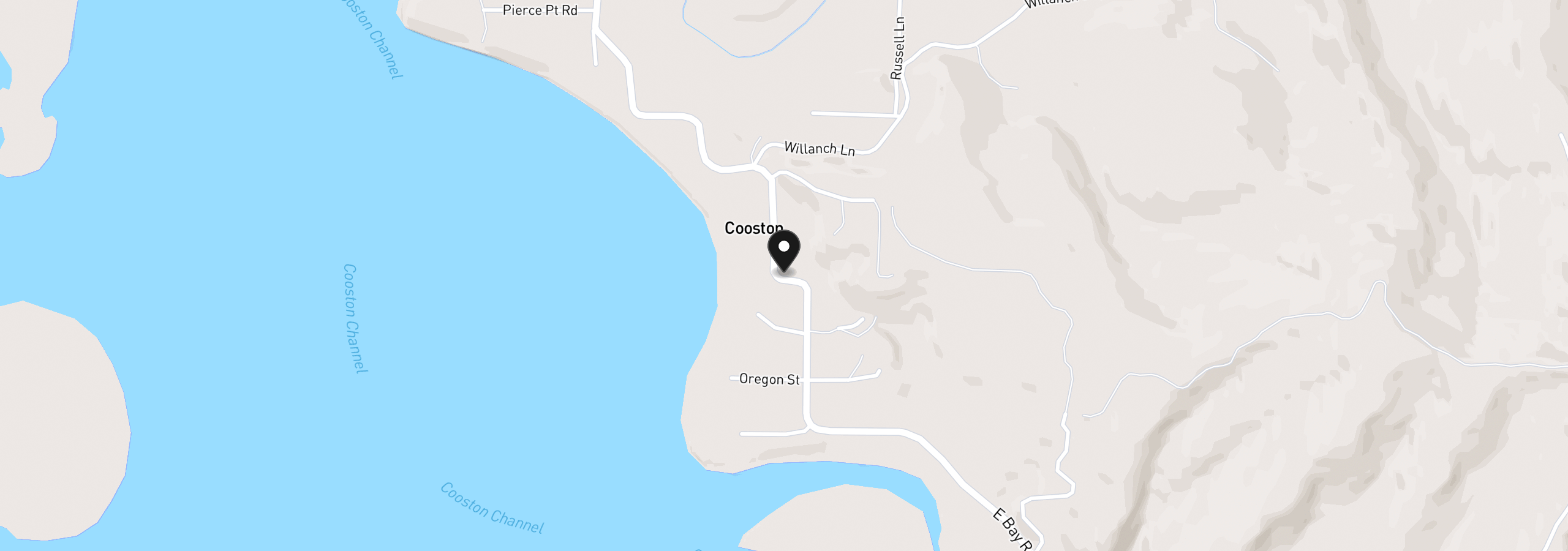 Map showing the location of 0 East Bay Rd, North Bend, OR 97459