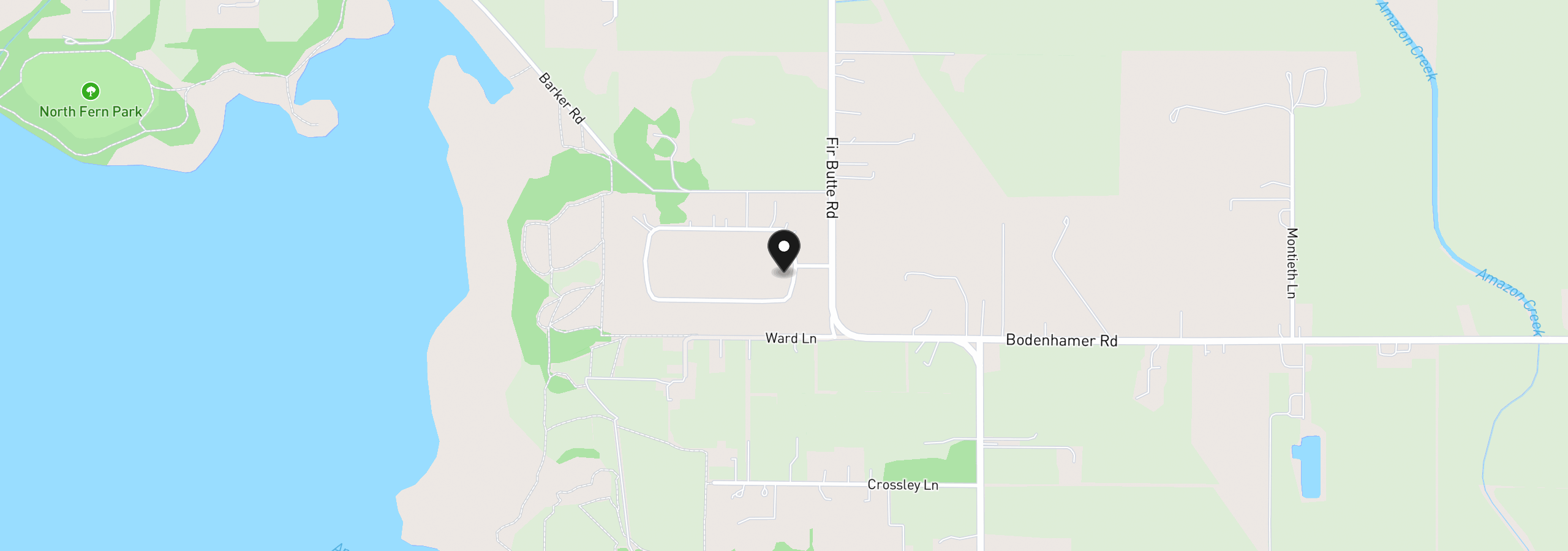 Map showing the location of 28016 Green Oaks Dr, Eugene, OR 97402