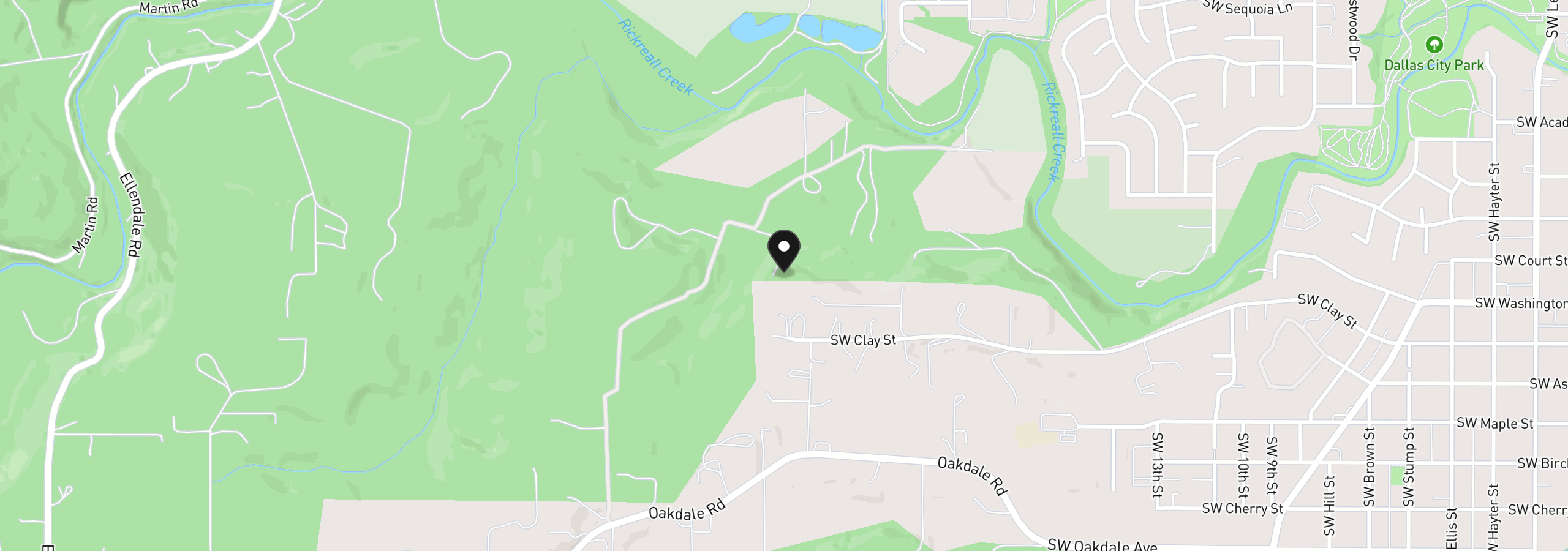 Map showing the location of 1897 Cochrane Ln, Dallas, OR 97338