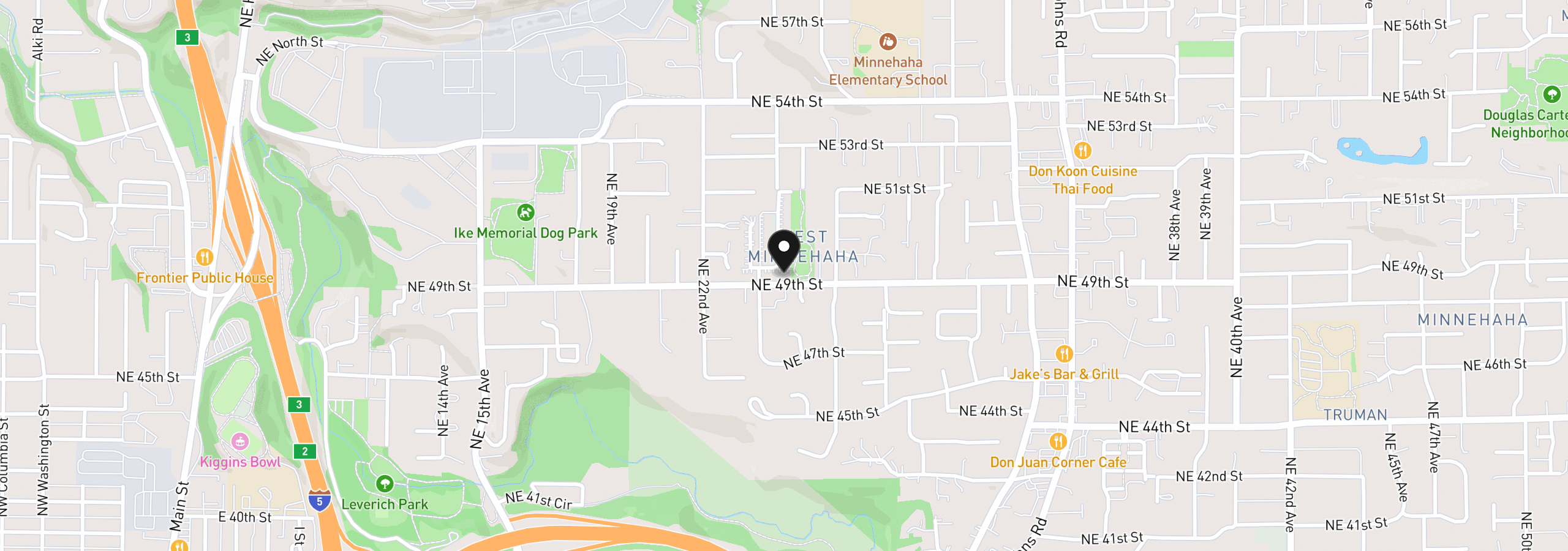 Map showing the location of 4917 NE 24th Ave, Vancouver, Wa 98663