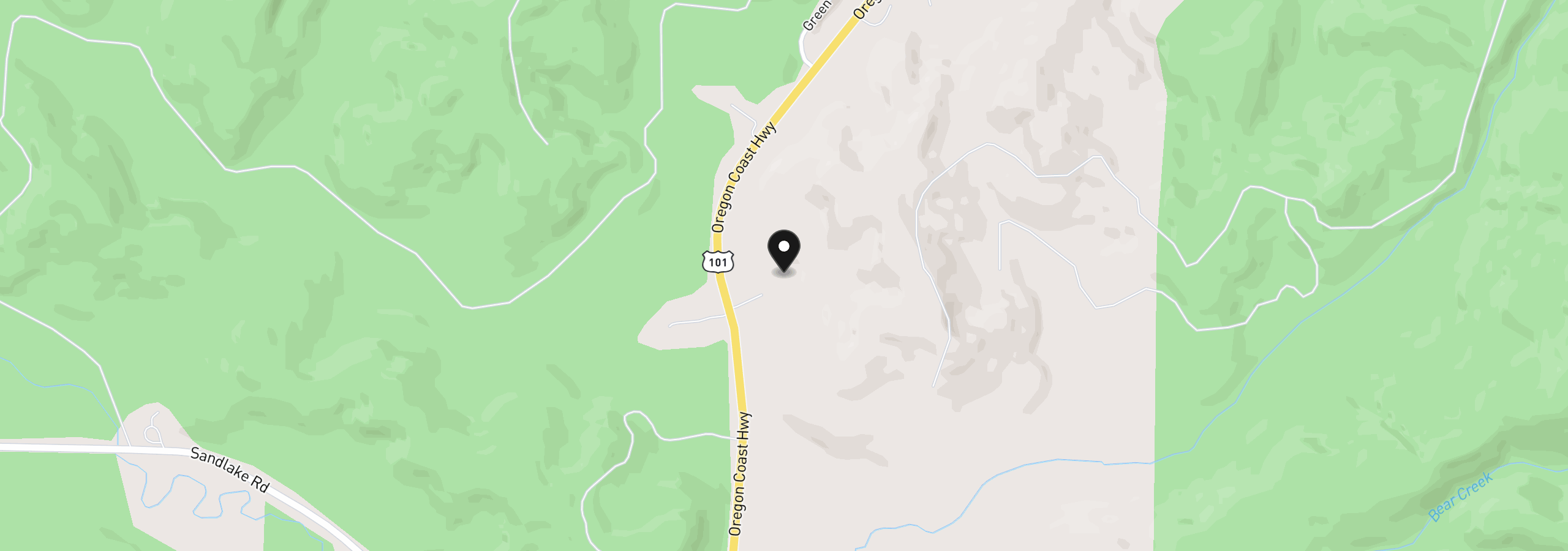 Map showing the location of 16915 S Highway 101, Tillamook, OR 97141