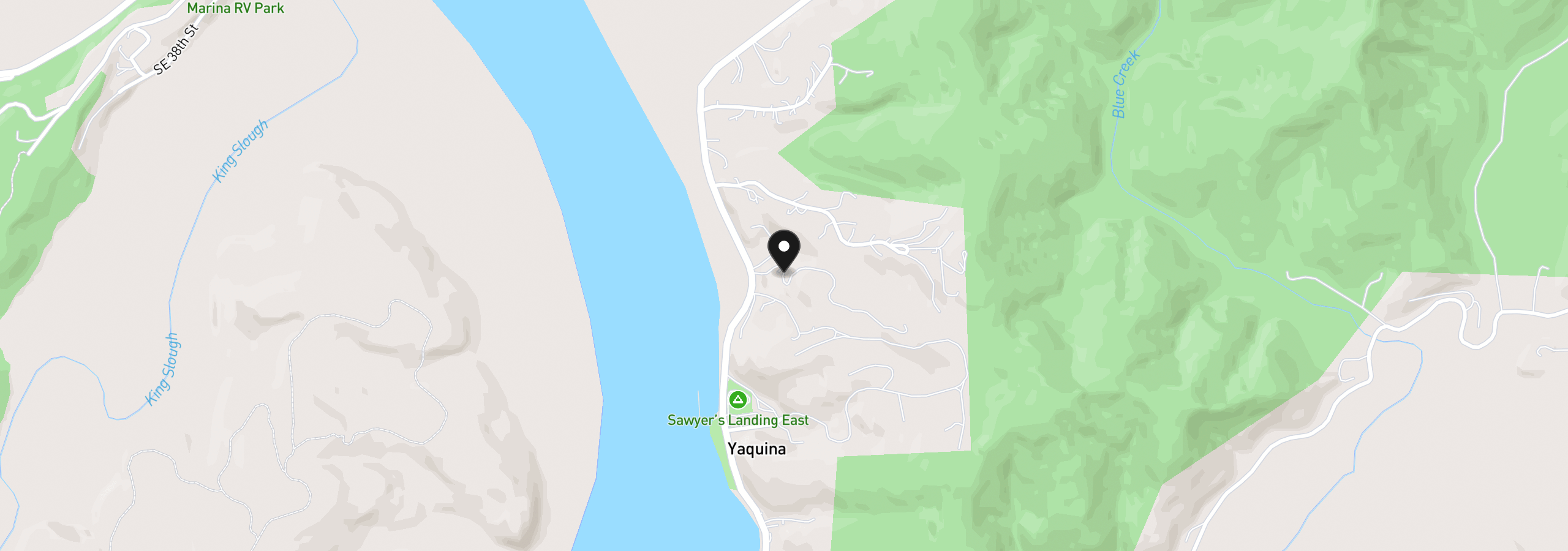 Map showing the location of 3823 Yaquina Bay Rd, Newport, OR 97365
