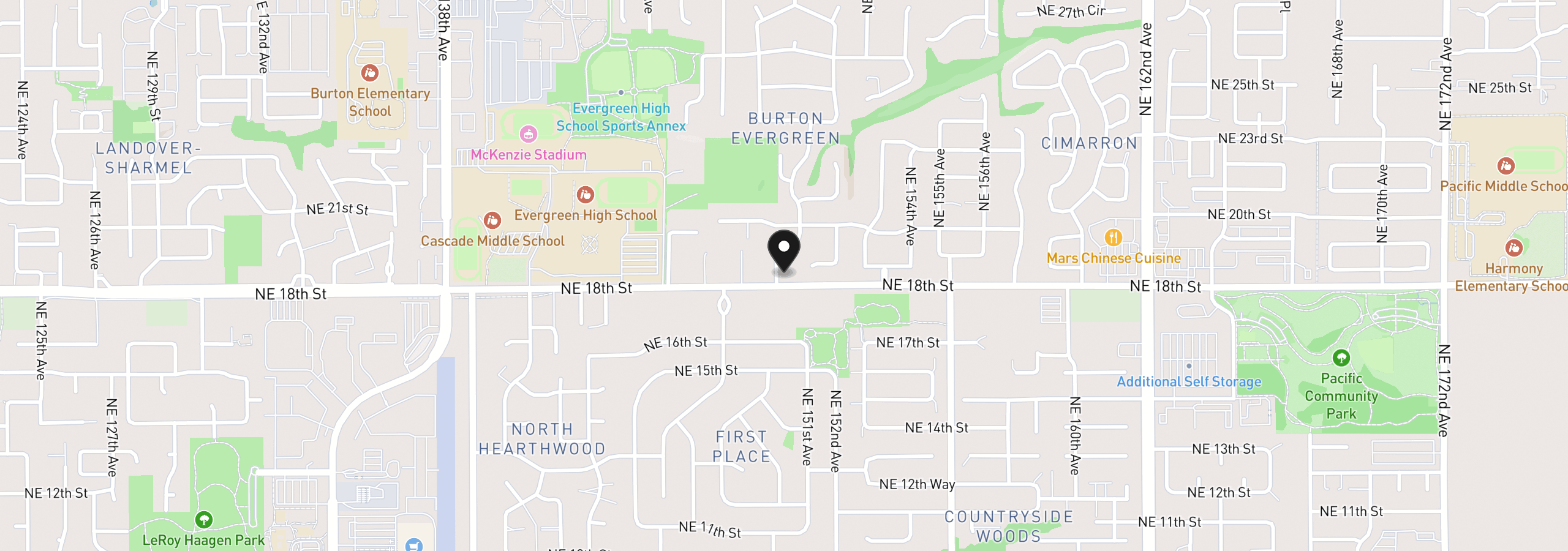 Map showing the location of 1805 NE 149th Ave, Vancouver, Wa 98684