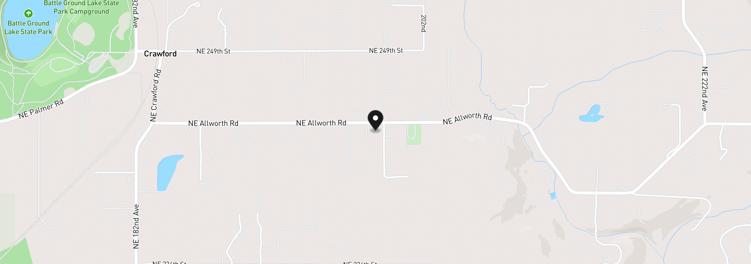 Map showing the location of 19815 NE Allworth Rd, Battle Ground, Wa 98604