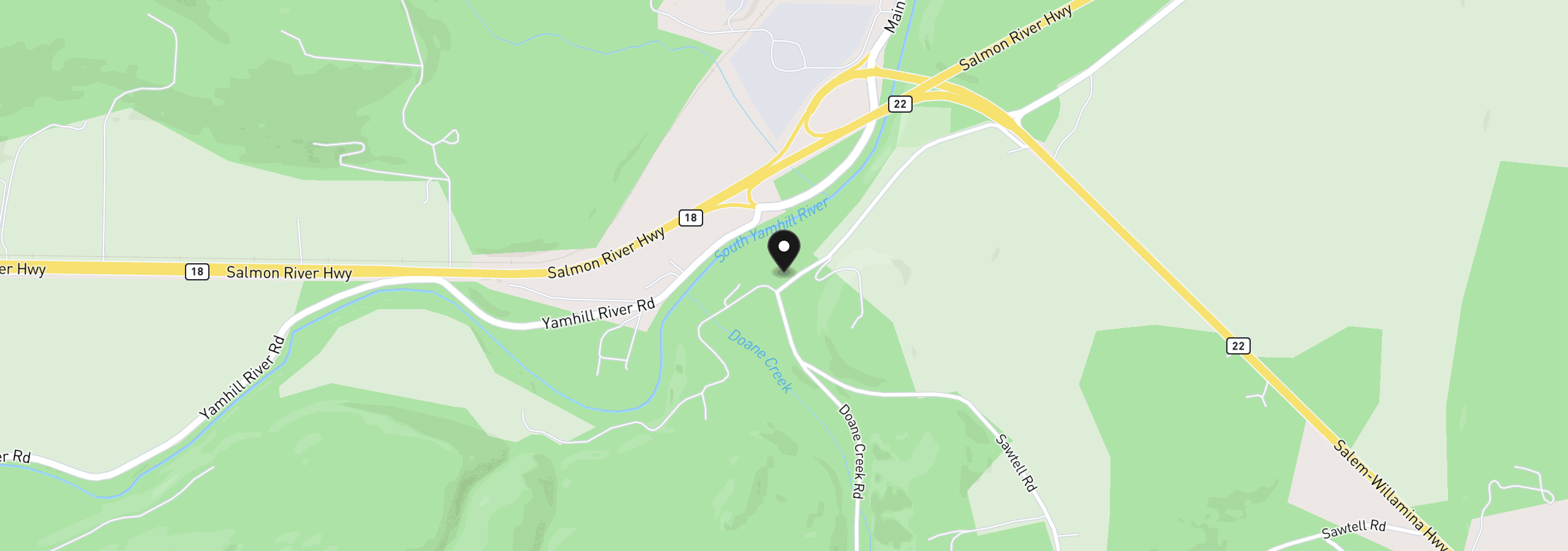 Map showing the location of 8025 Sawtell Rd, Sheridan, OR 97378