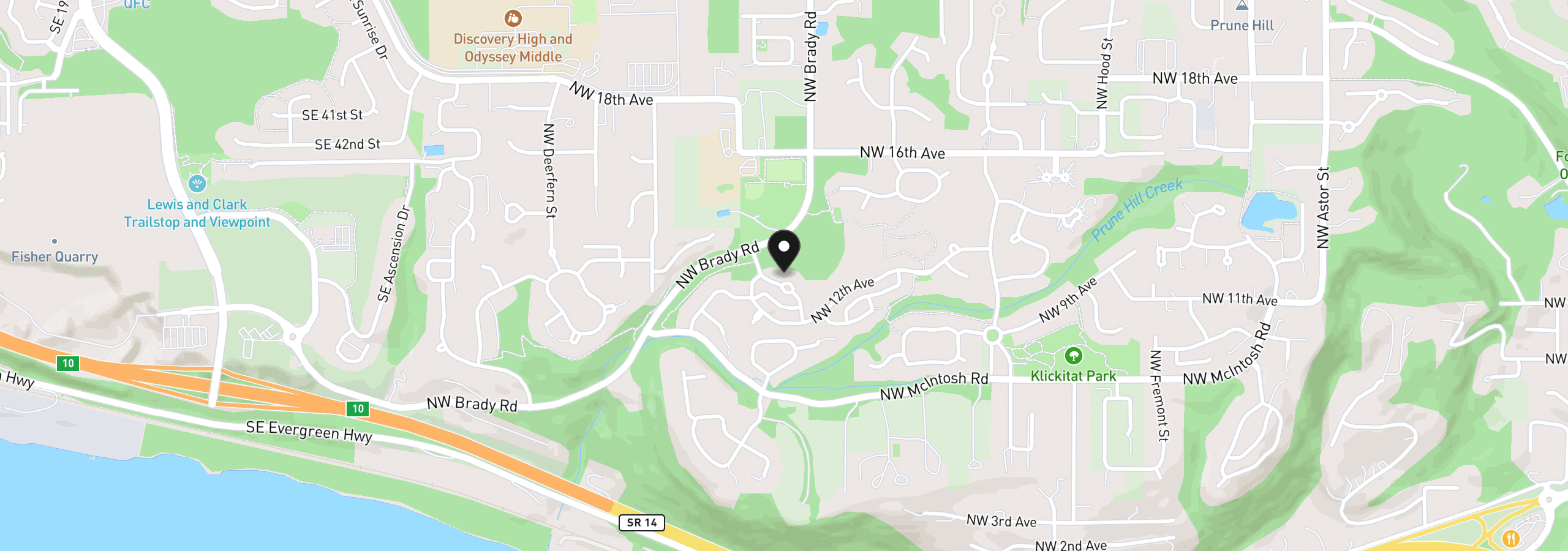 Map showing the location of 4347 NW 12th Loop, Camas, Wa 98607