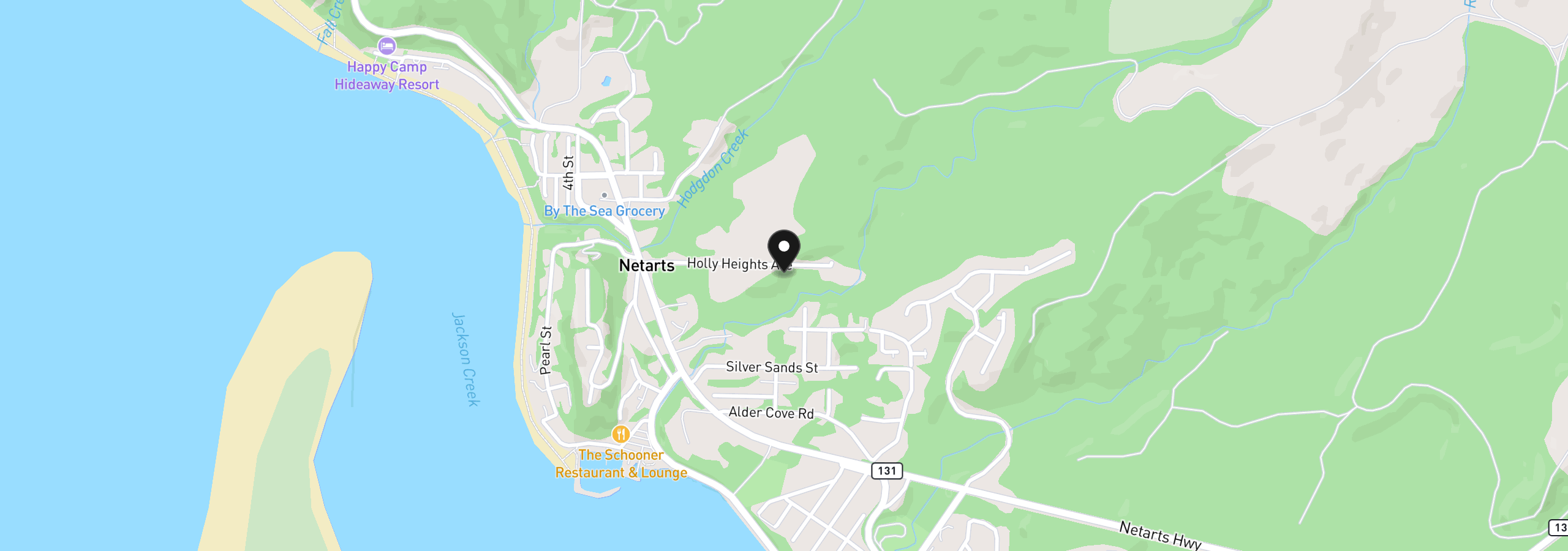 Map showing the location of Holly Heights Ave Tl 218, Netarts, OR 97143