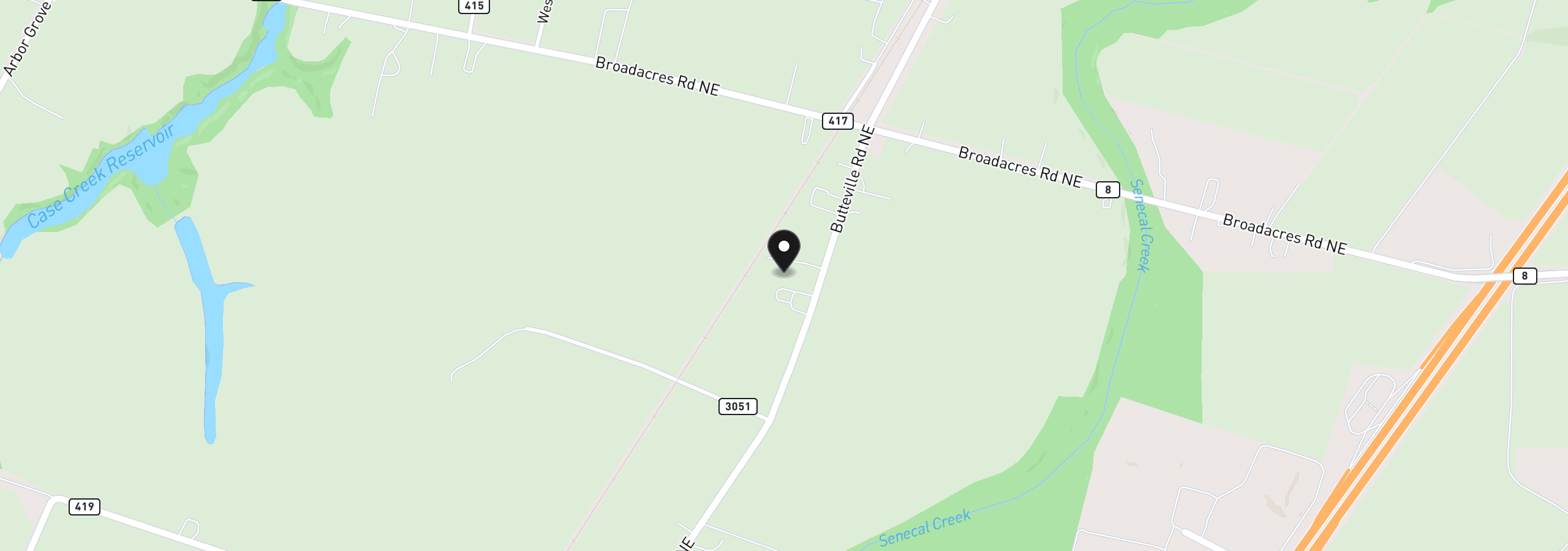 Map showing the location of 18335 NE Butteville Rd, Aurora, OR 97002