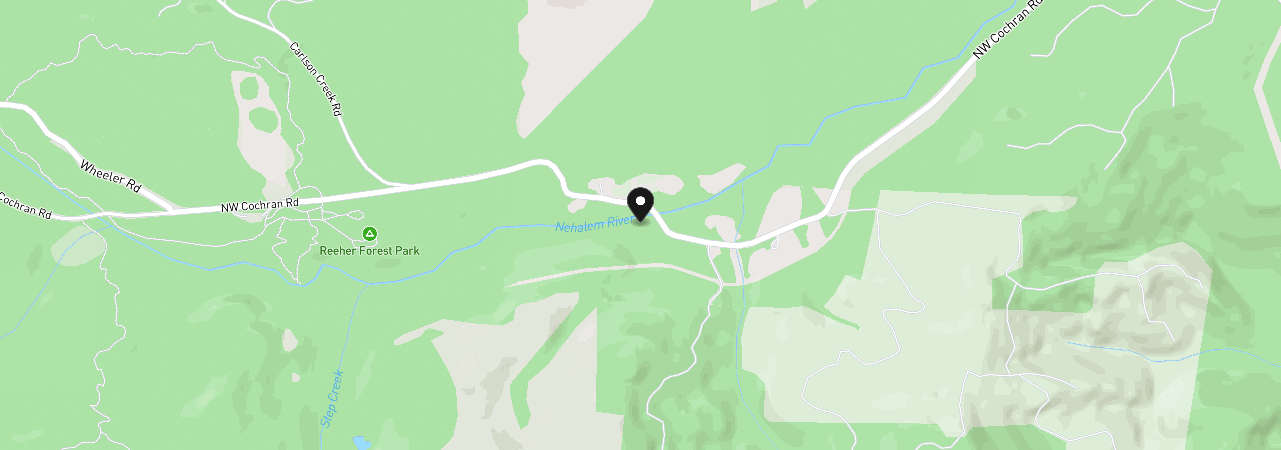 Map showing the location of NW Cochran Rd, Timber, OR 97144