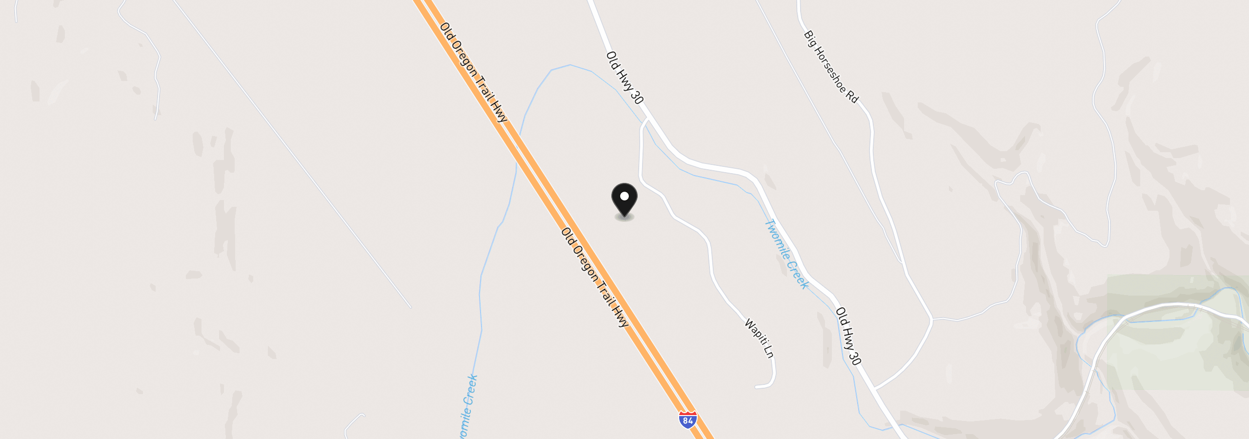 Map showing the location of 64796 Wapiti Ln, Meacham, OR 97859