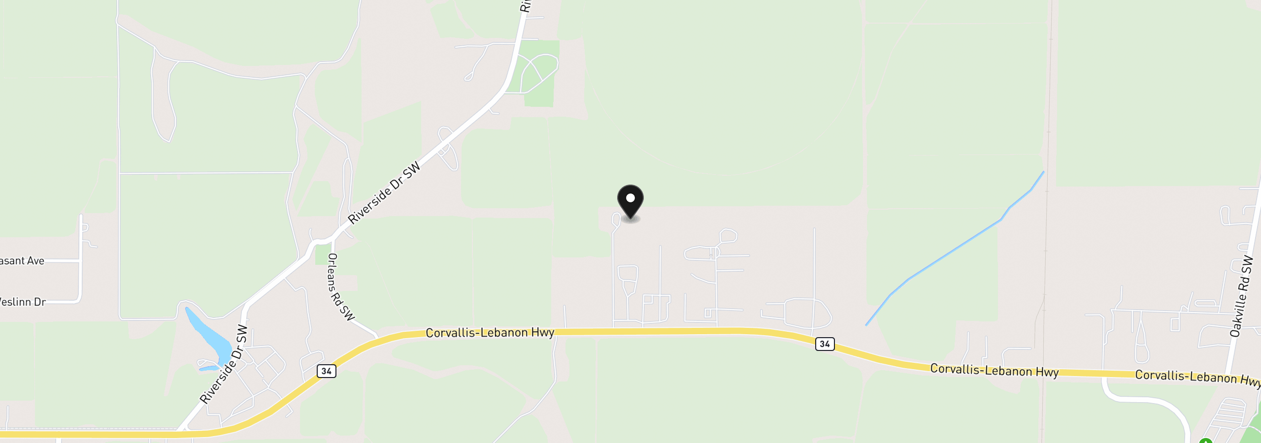 Map showing the location of (Near 34123) Cushman Rd 3 Lot#s, Albany, OR 97321