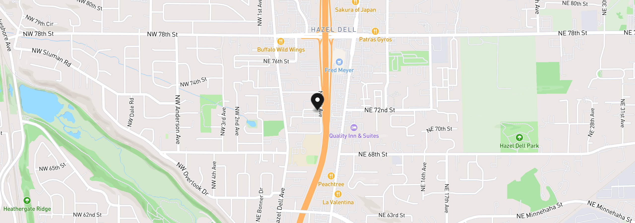 Map showing the location of 627 NE 72nd St, Vancouver, Wa 98665