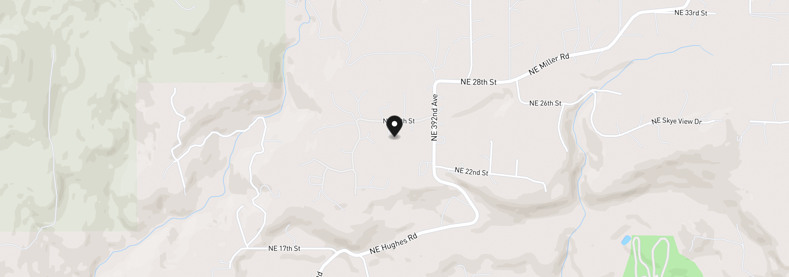 Map showing the location of 38901 NE 25th St, Washougal, Wa 98671