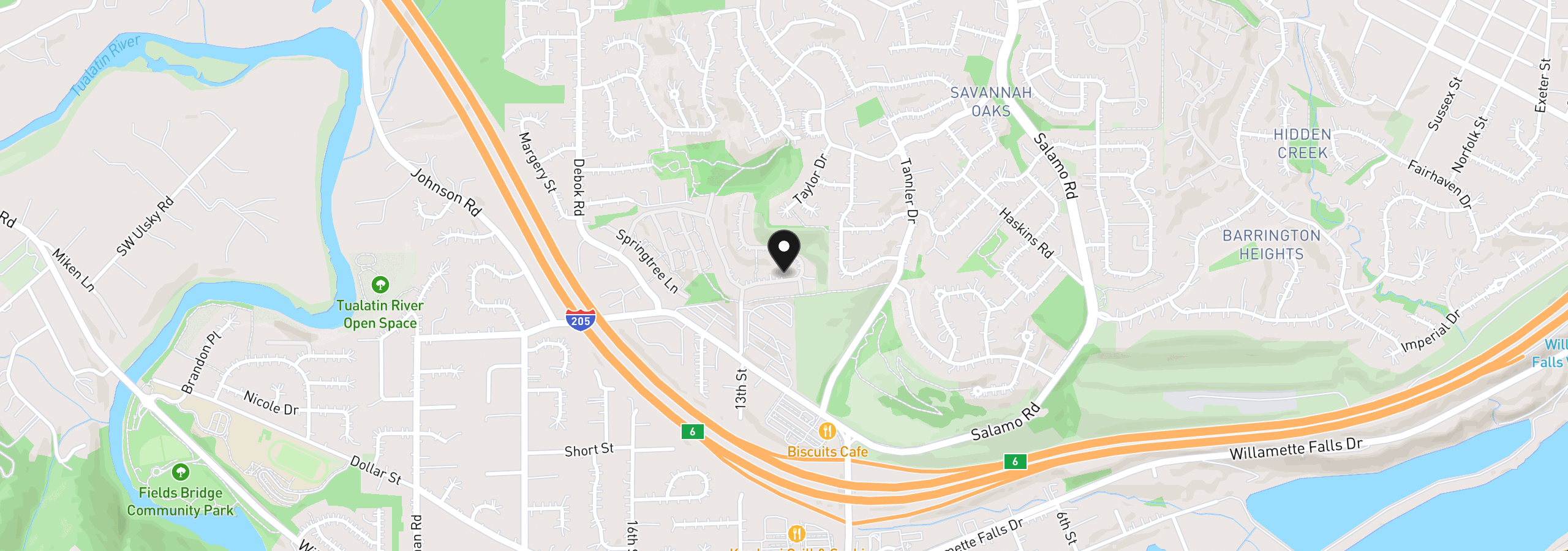 Map showing the location of 4890 Summerlinn Way, West Linn, OR 97068