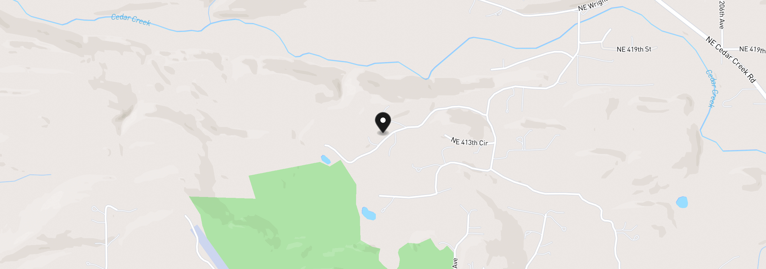 Map showing the location of 18112 NE Manning Cir, Amboy, Wa 98601