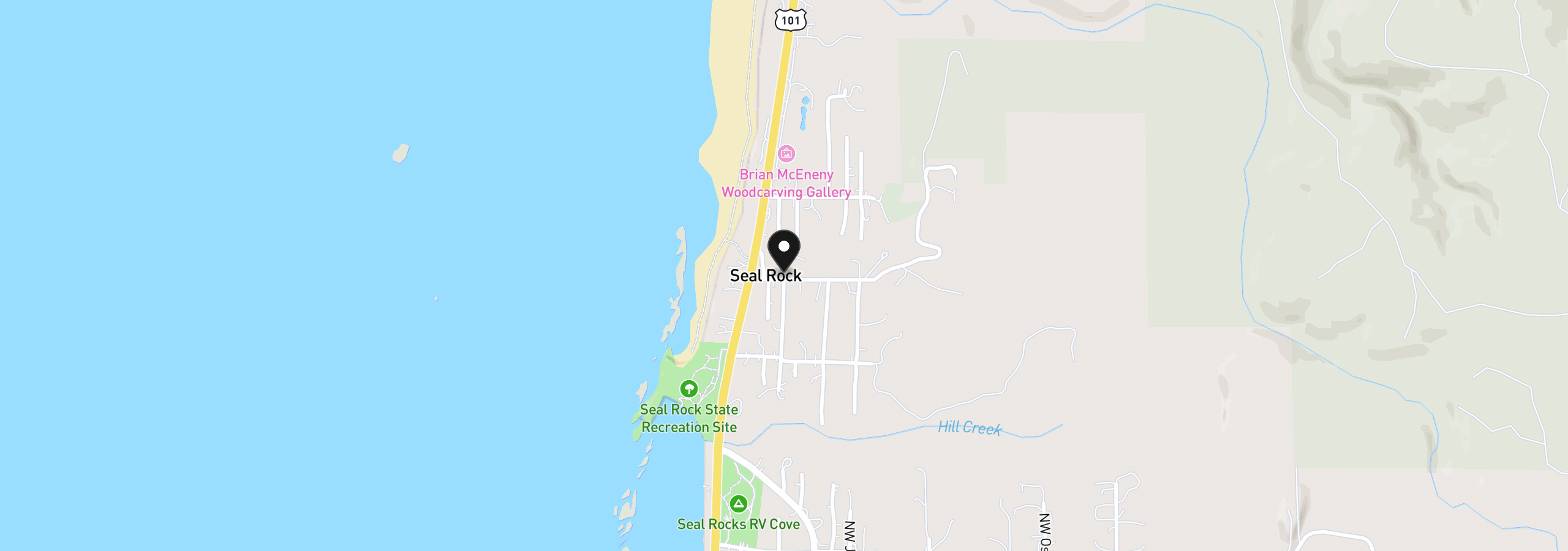 Map showing the location of 10000 Blk NW Ray St Tl3400, Seal Rock, OR 97376