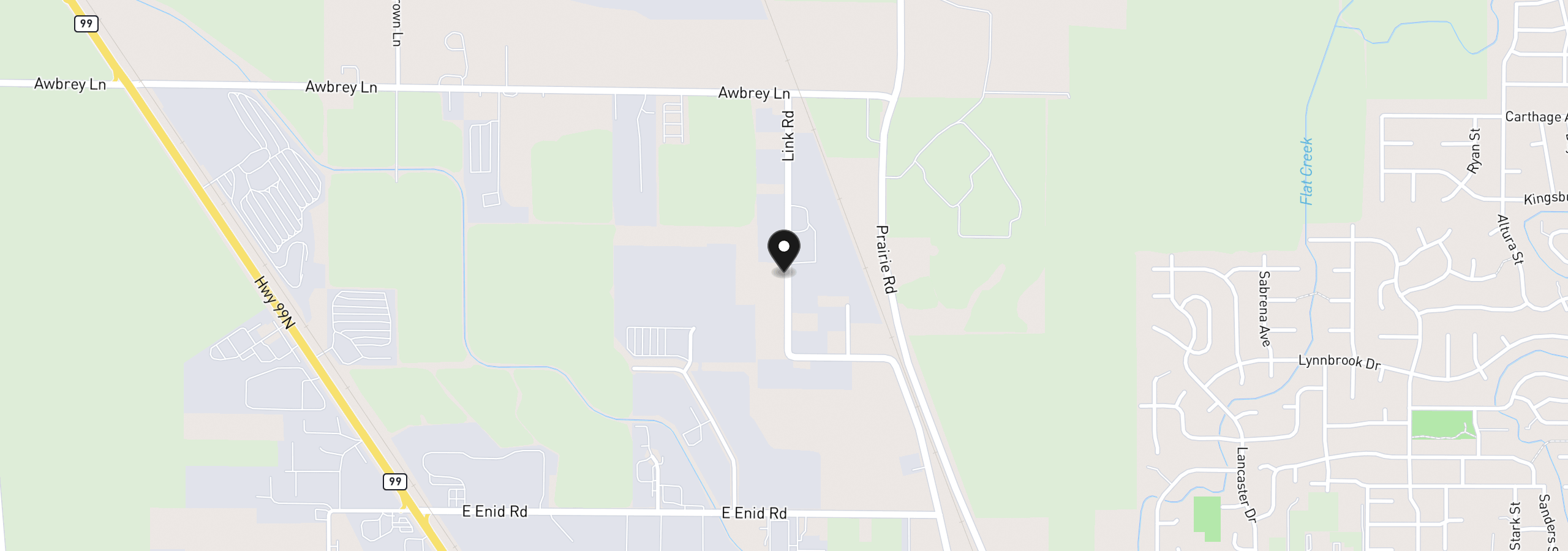 Map showing the location of 90640 Link Rd, Eugene, OR 97402