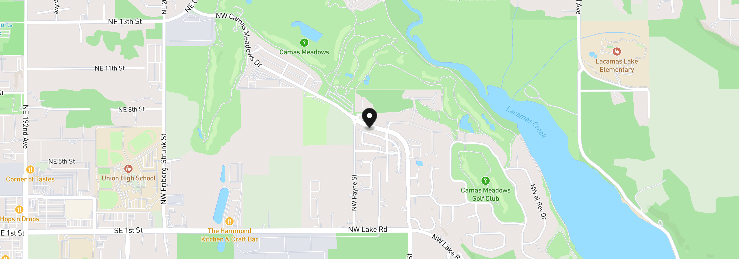 Map showing the location of 3889 NW 65th Ave 92, Camas, Wa 98607