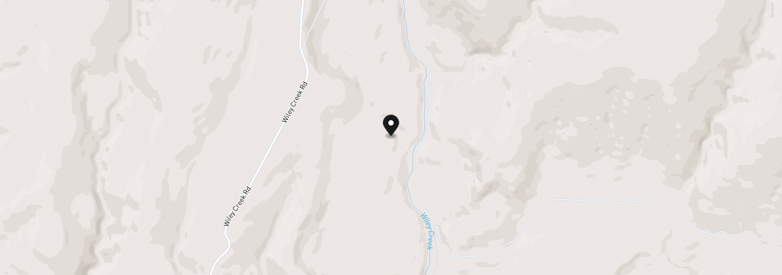 Map showing the location of Wiley Creek Rd, Dayville, OR 97825