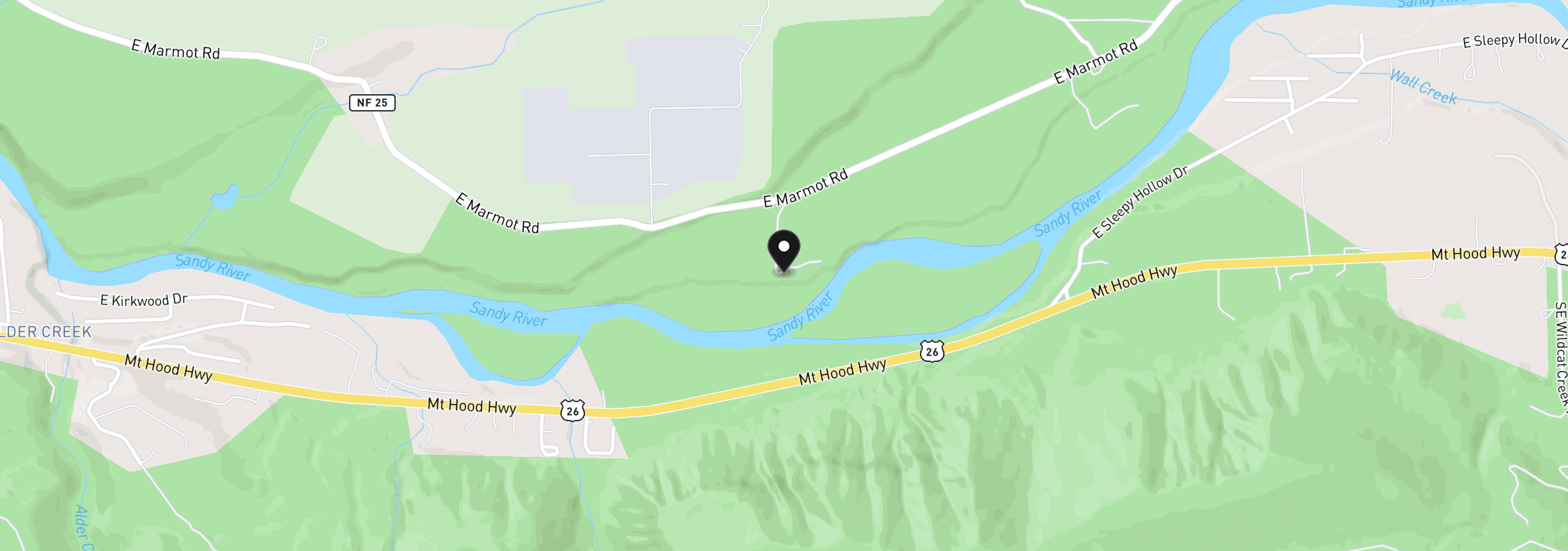 Map showing the location of 57206 E Marmot Rd, Sandy, OR 97055