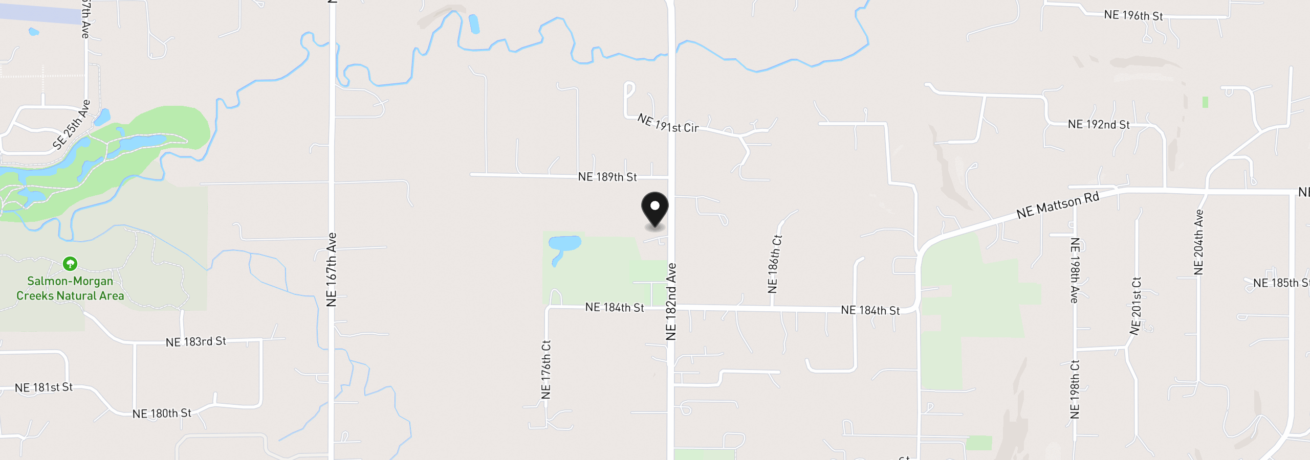 Map showing the location of 18606 NE 182nd Ave, Brush Prairie, Wa 98606