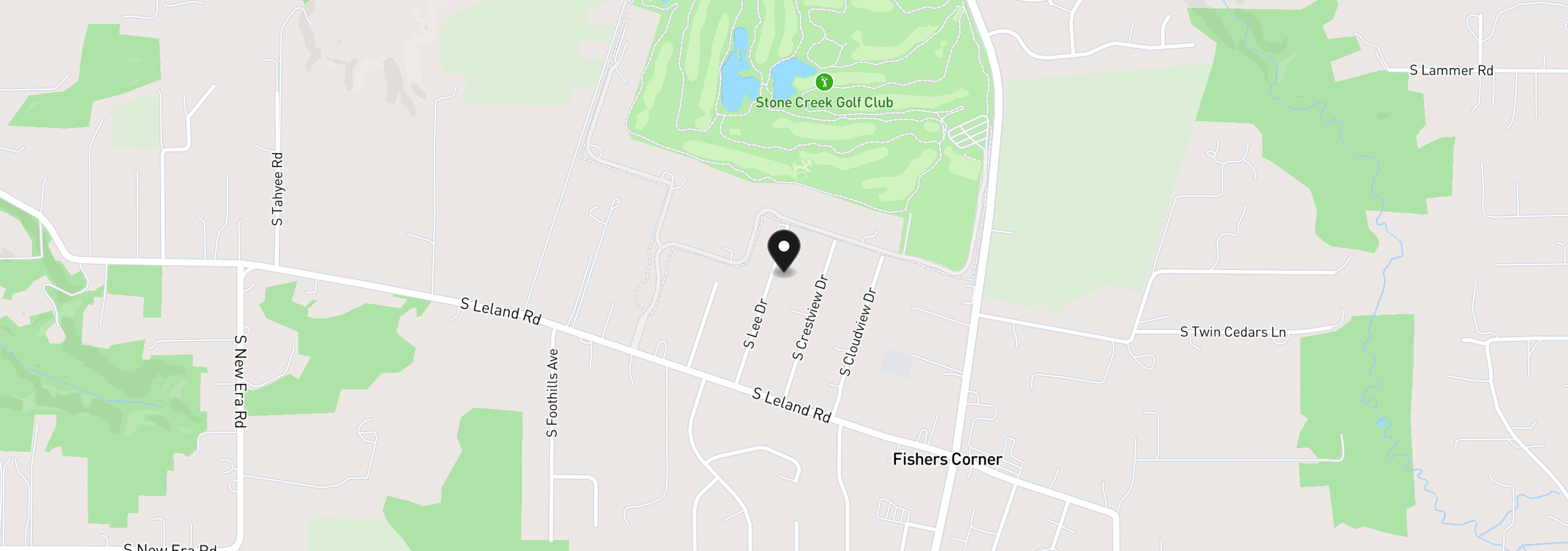 Map showing the location of 21520 S Lee Dr, Oregon City, OR 97045