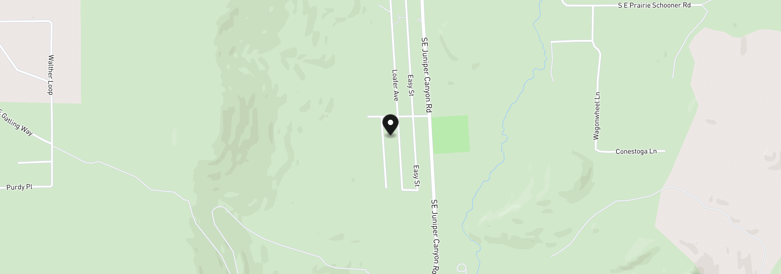 Map showing the location of 15019 SE Loafer Ave, Prineville, OR 97754
