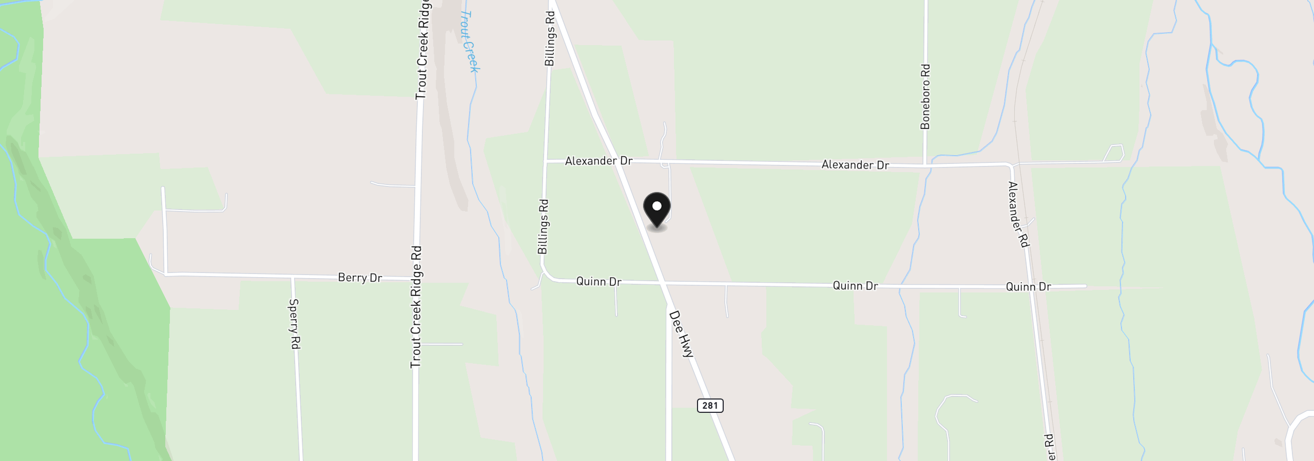Map showing the location of 6090 Covey Rd, Mt Hood Prkdl, OR 97041