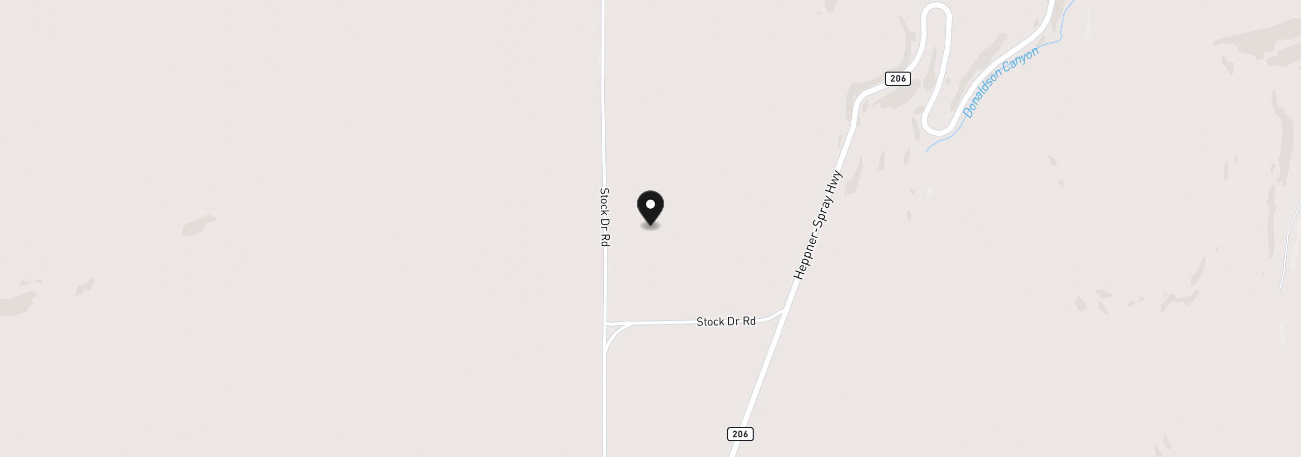 Map showing the location of 60111 Stock Drive Rd, Heppner, OR 97836