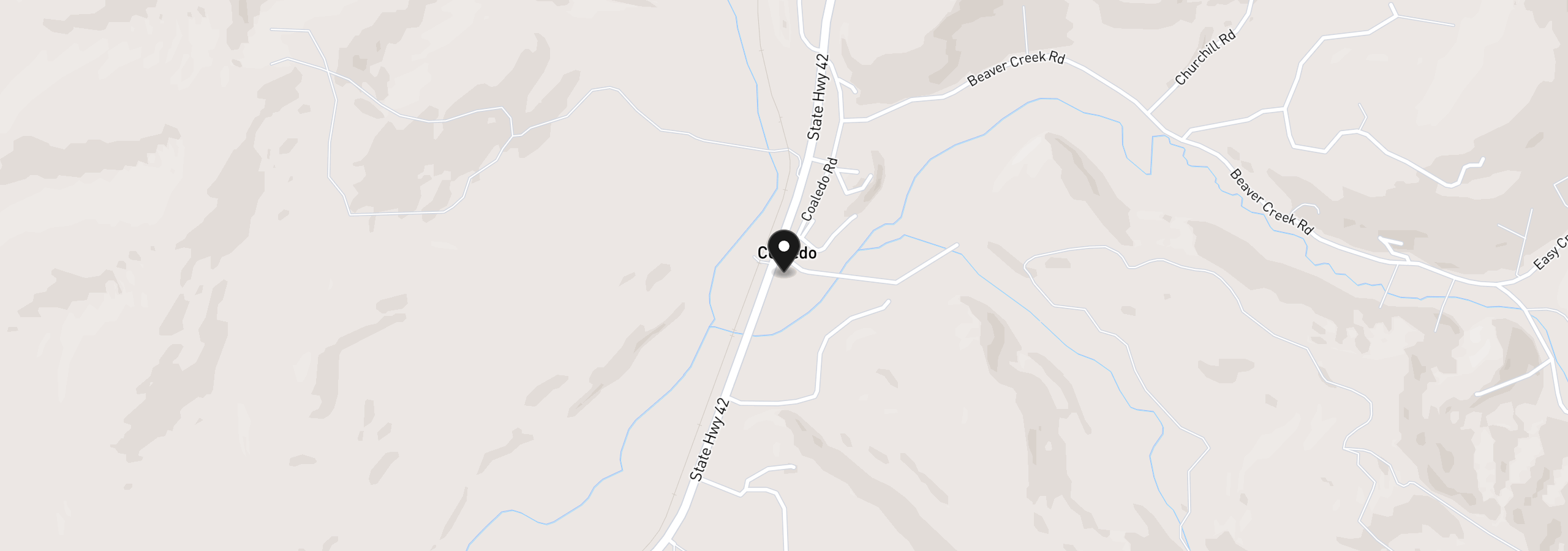 Map showing the location of 95877 Highway 42, Coos Bay, OR 97420