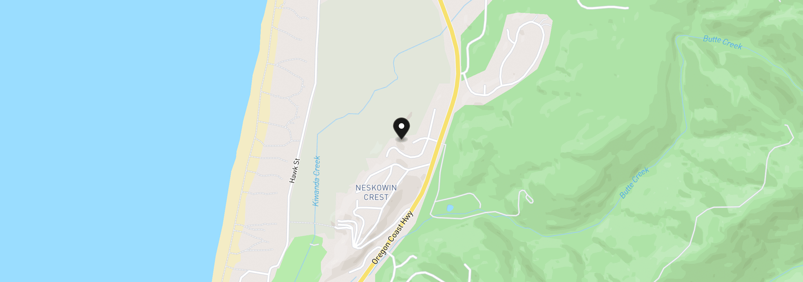 Map showing the location of Terrace Dr, Neskowin, OR 97149