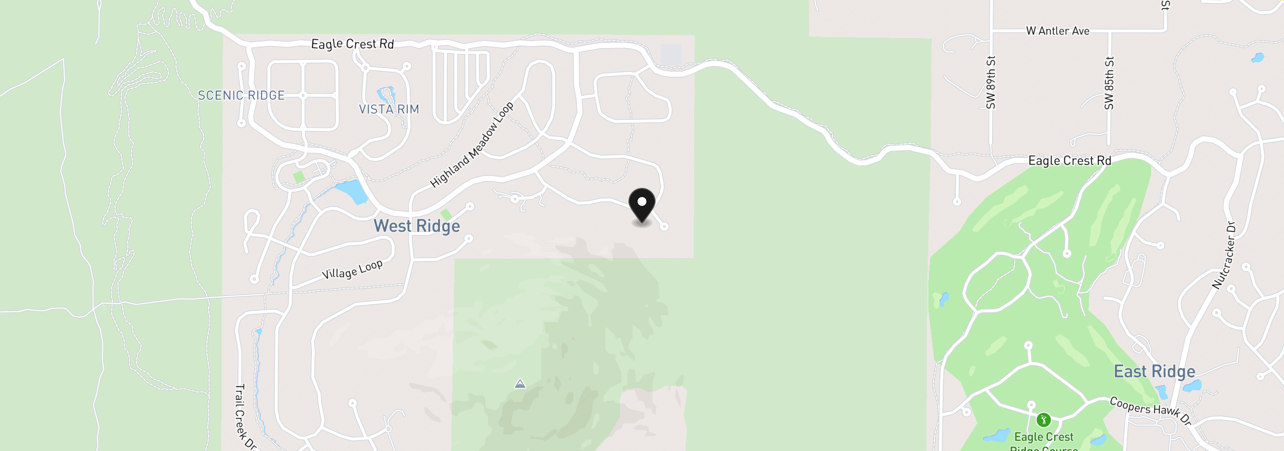 Map showing the location of 631 Sundance Ridge Ct, Redmond, OR 97756