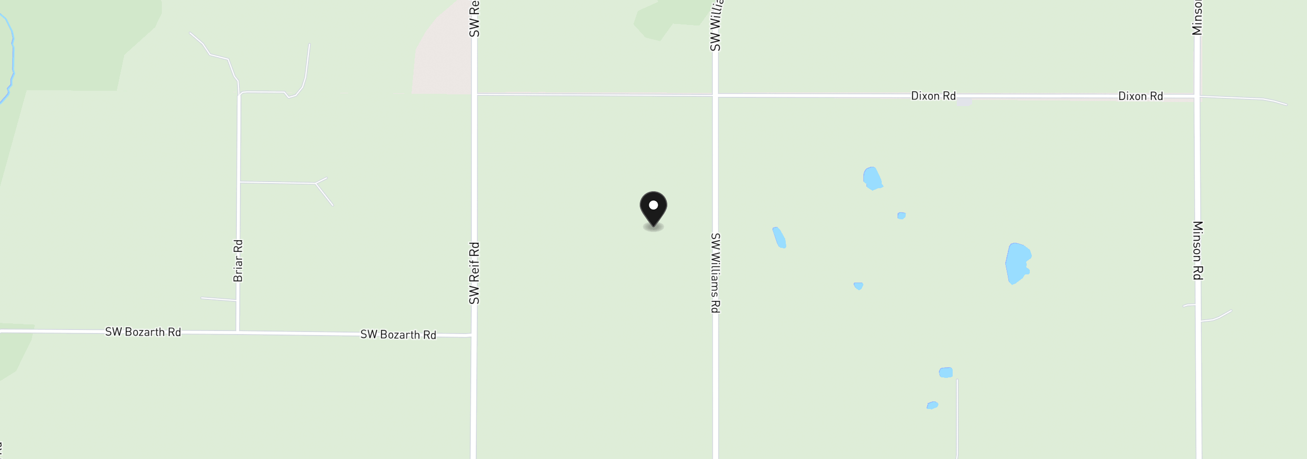 Map showing the location of 4799 SW Williams Rd, Powell Butte, OR 97753