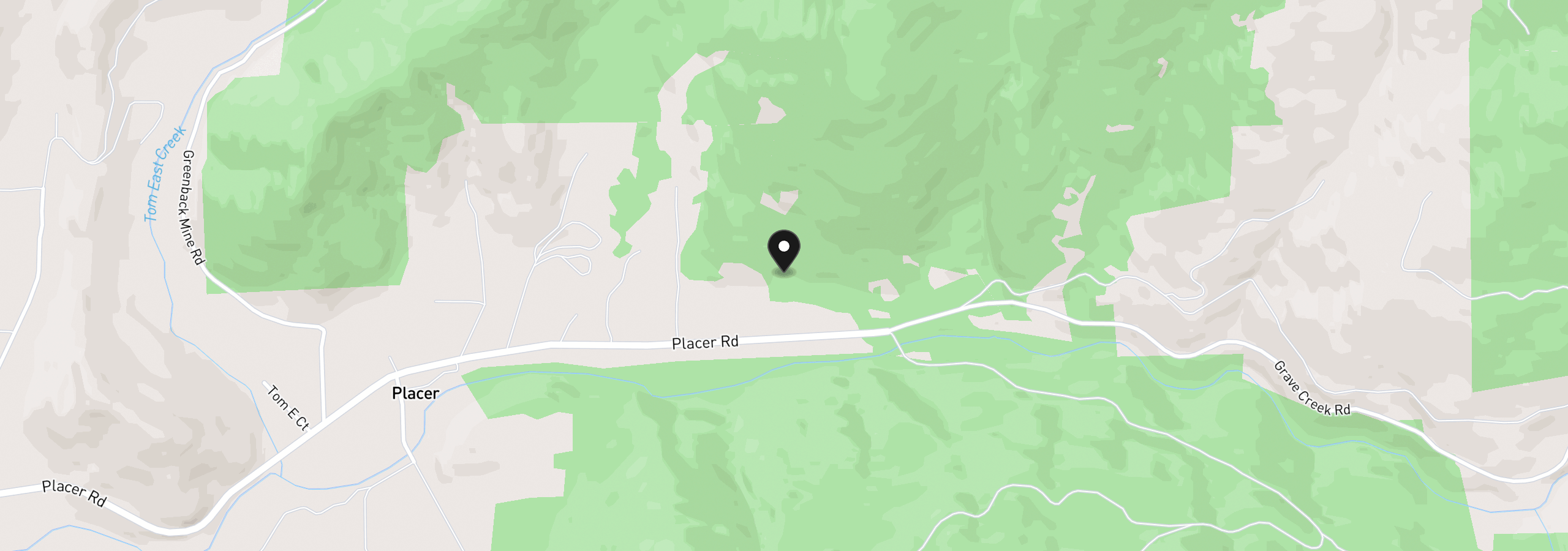 Map showing the location of 3866 Placer Rd, Wolf Creek, OR 97497