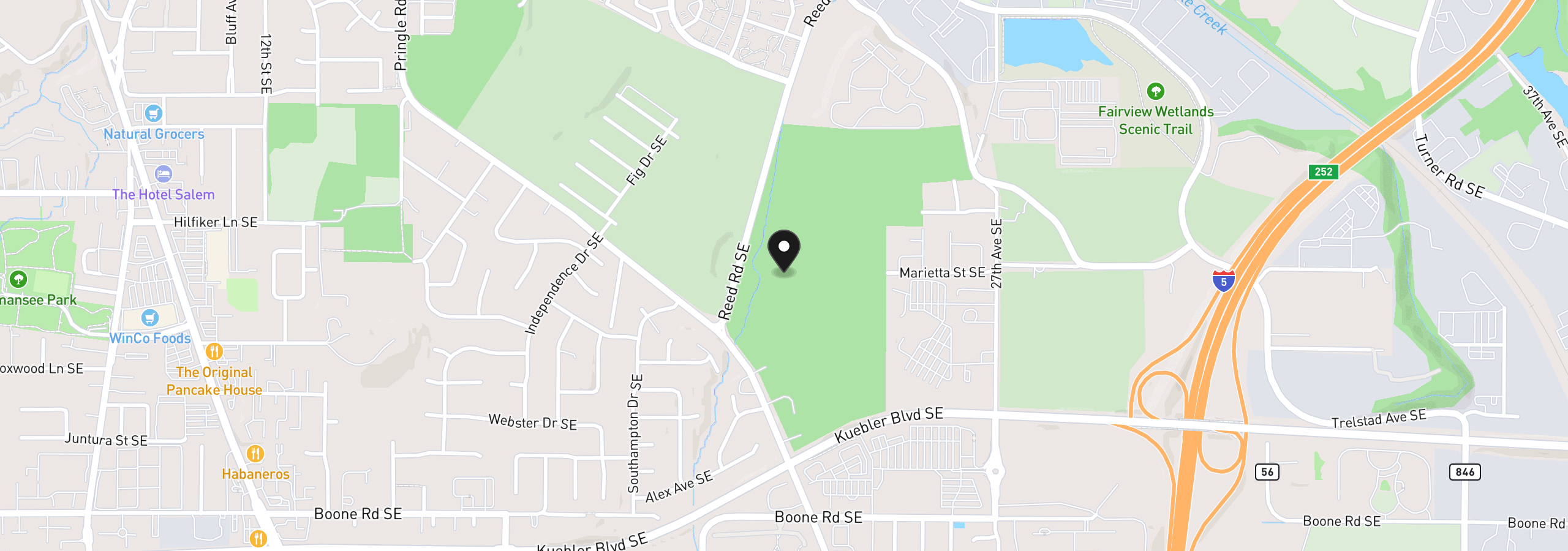 Map showing the location of 0 Battlecreek Rd, Salem, OR 97302