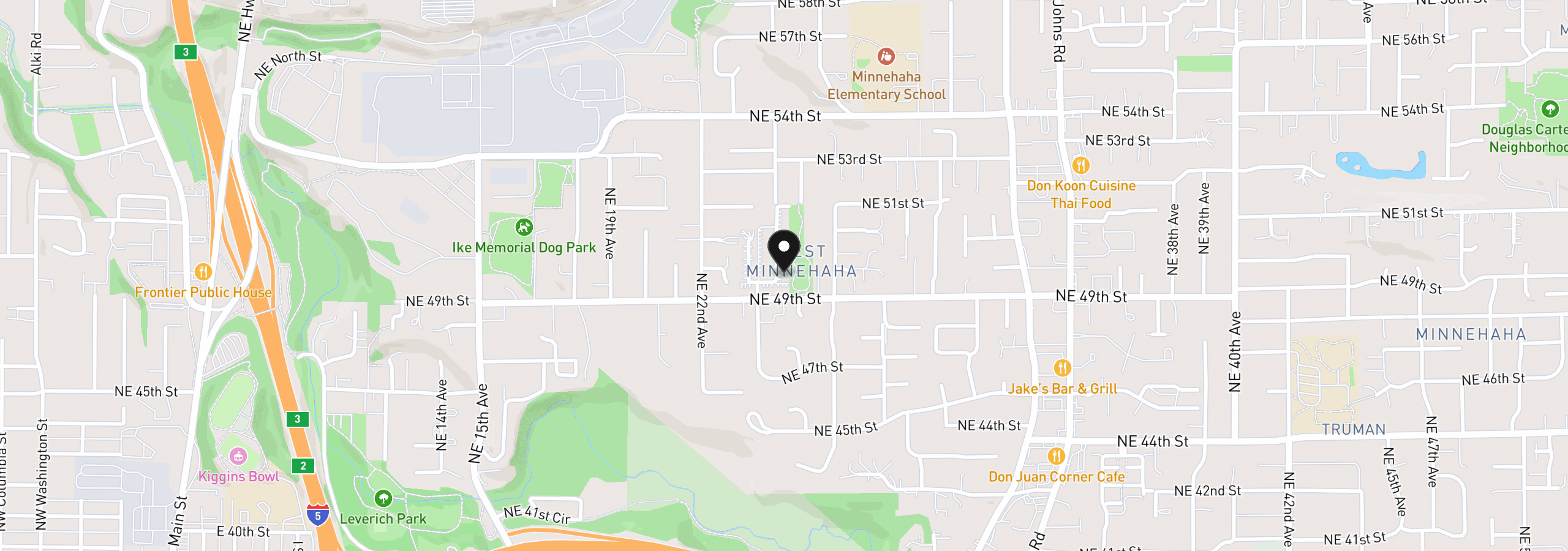 Map showing the location of 4929 NE 24th Ave, Vancouver, Wa 98663