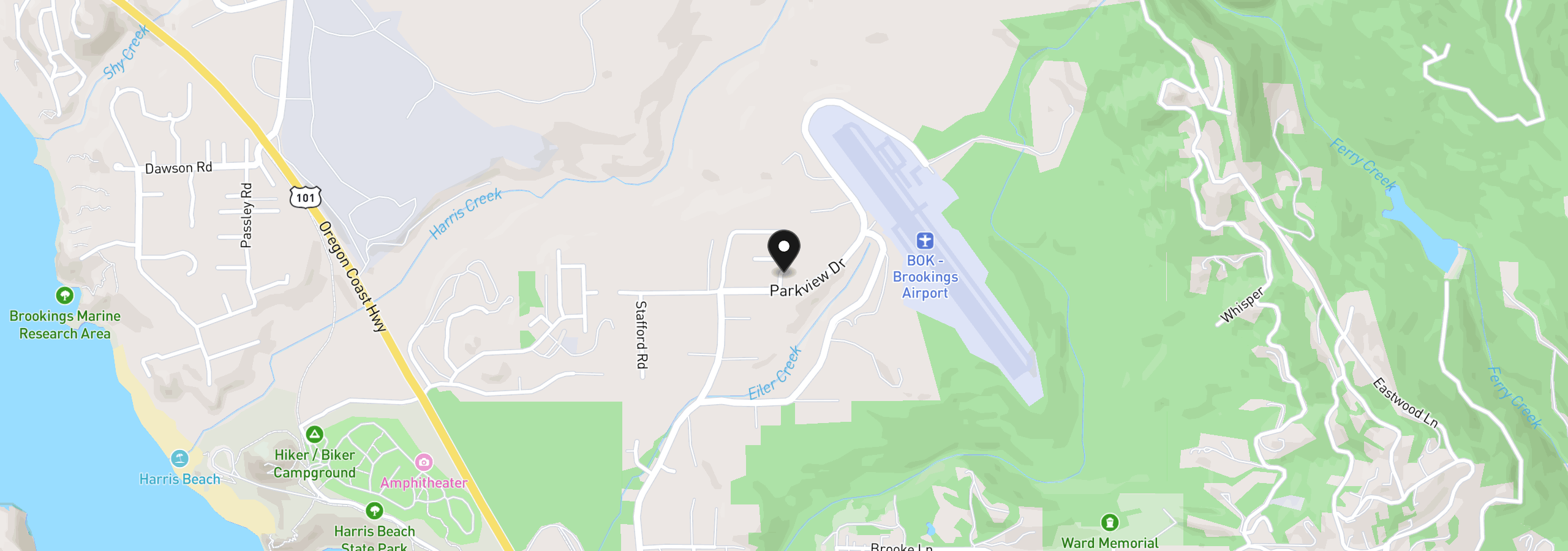 Map showing the location of 7204 Vista Ridge Dr 2, Brookings, OR 97415