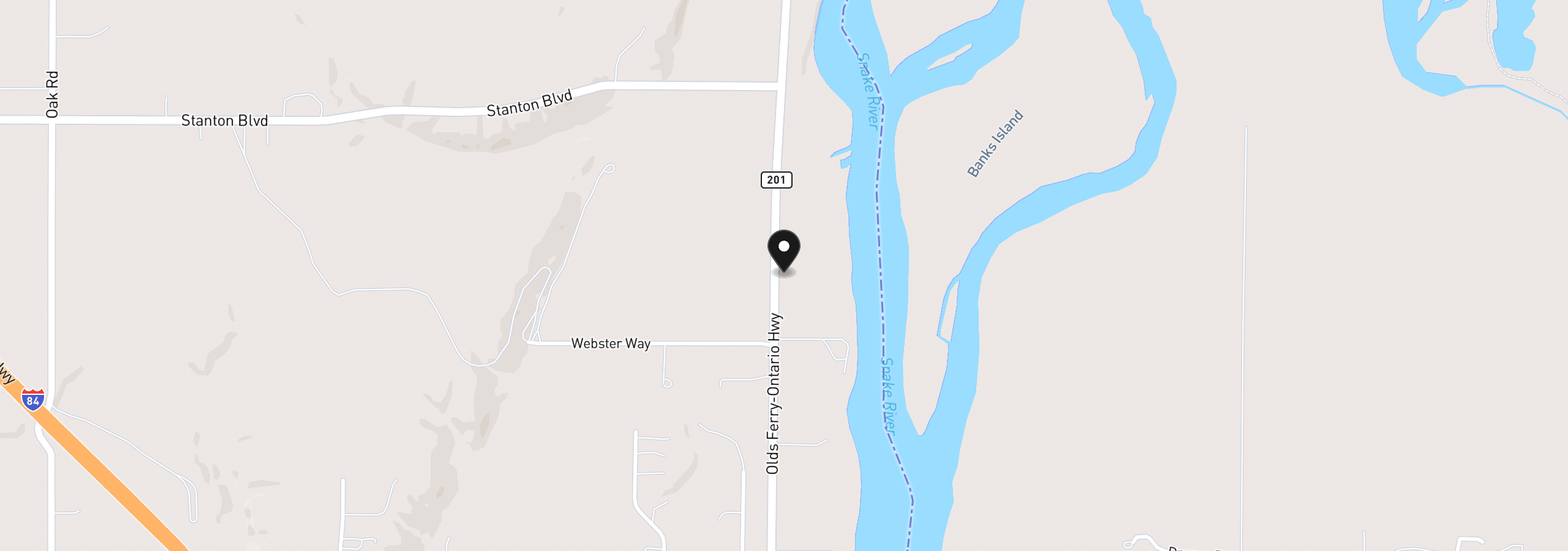 Map showing the location of 4460 Hwy 201, Ontario, OR 97914