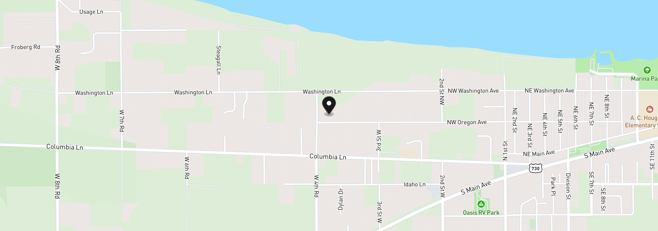 Map showing the location of 75055 W Oregon Ln, Irrigon, OR 97844