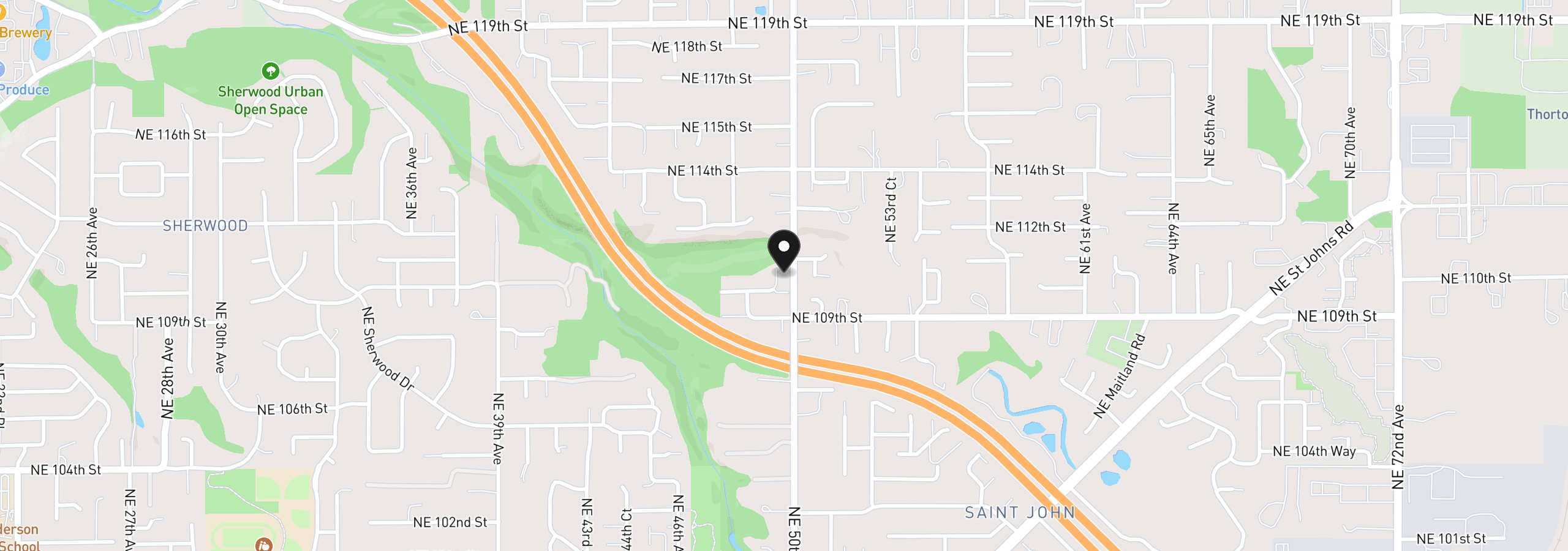Map showing the location of 4826 NE 110th Cir, Vancouver, Wa 98686