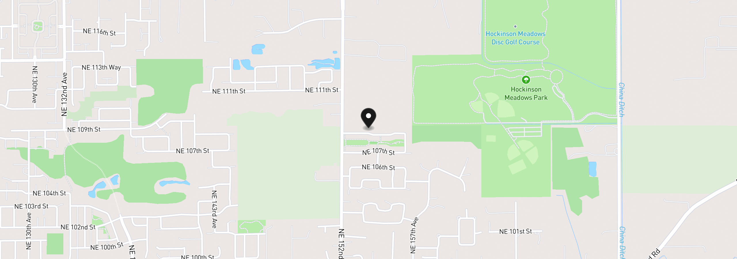 Map showing the location of 15312 NE 108th Way, Vancouver, Wa 98682
